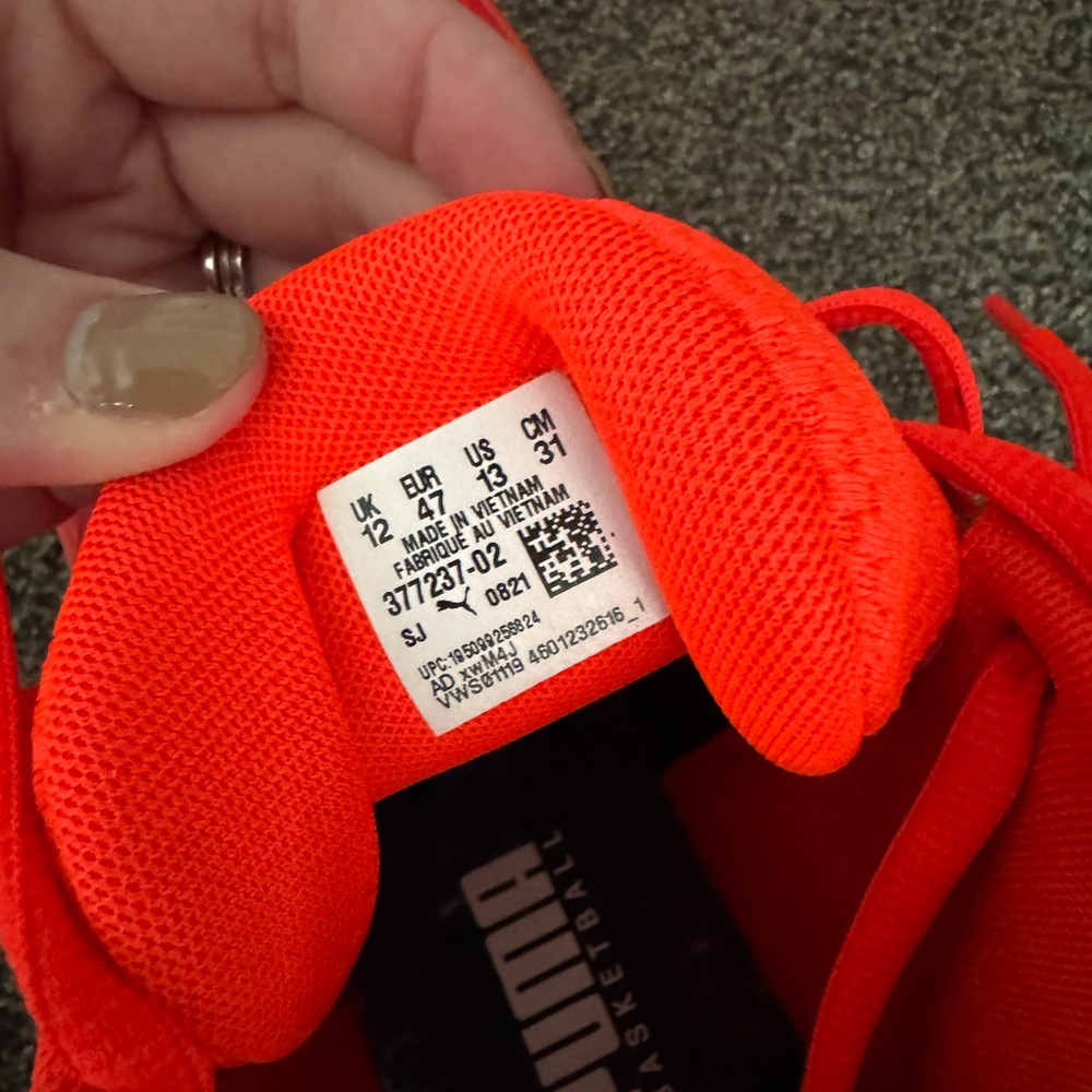 Puma Mens Bright Red Sneakers - Picture 5 of 9